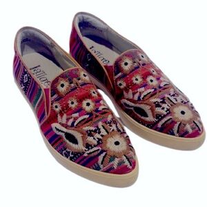 Anthropologie Latigo RADA Colorful Embroidered Slip-On Shoes women’s size 7.5
